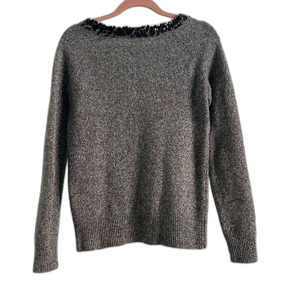 J. Crew Lambswool Sweater Women’s Small Y2K Sequins NYE Twee Festive Preppy - Picture 7 of 9